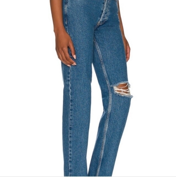NWT Free People Sapphire Straight Leg blue Jeans Size 32 - Picture 2 of 9